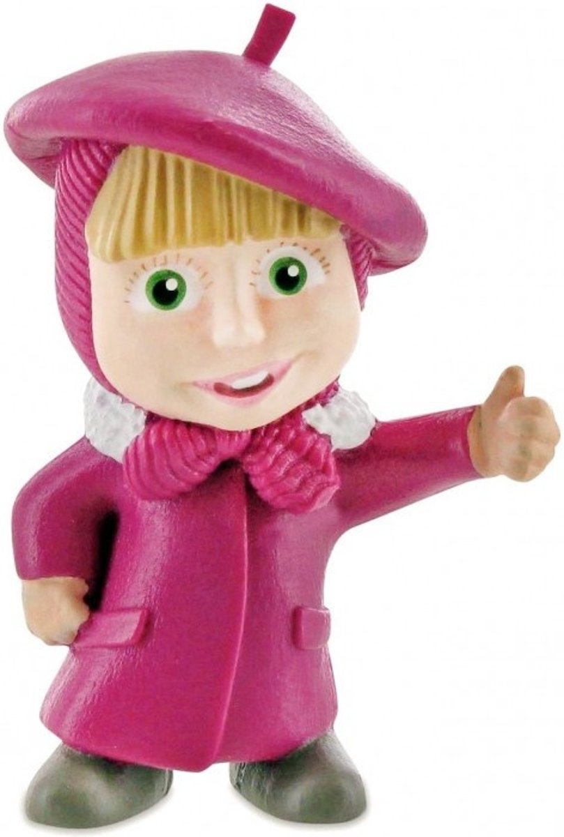 Masha and the Bear taart topper decoratie 6 cm. B