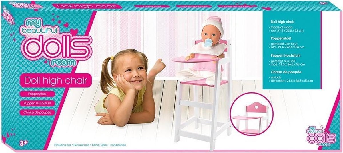 Houten Poppenstoel - Wit