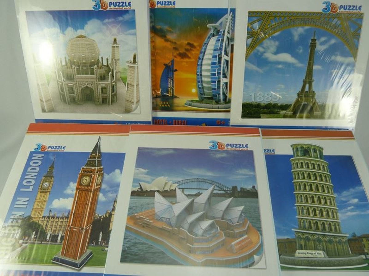 Puzzel 3D Foam Beroemde Gebouwen Ass