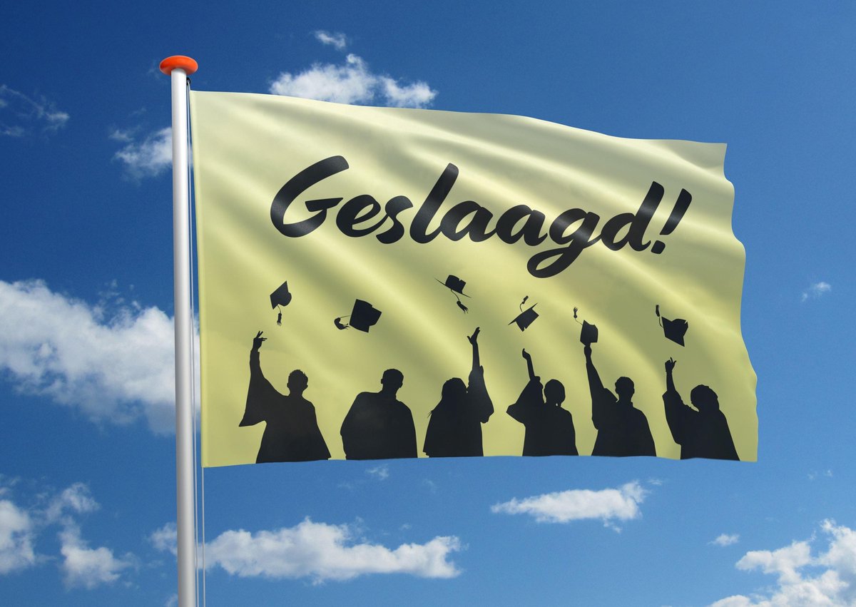 Geslaagdvlag: Geslaagd! - 70x100 cm