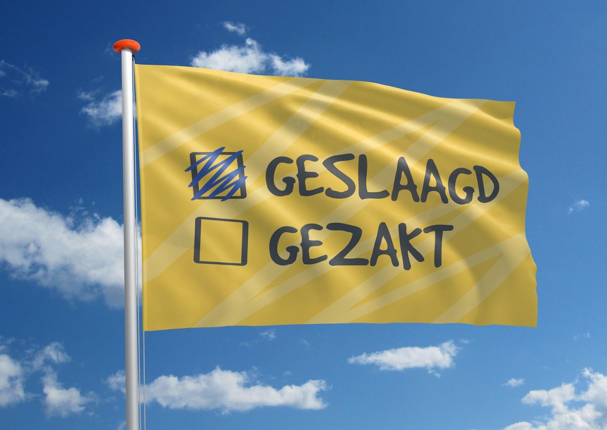 Geslaagdvlag: Geslaagd - Gezakt - 200x300 cm