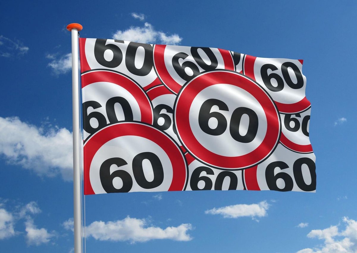 Verjaardagsvlag: 60 - 120x180 cm