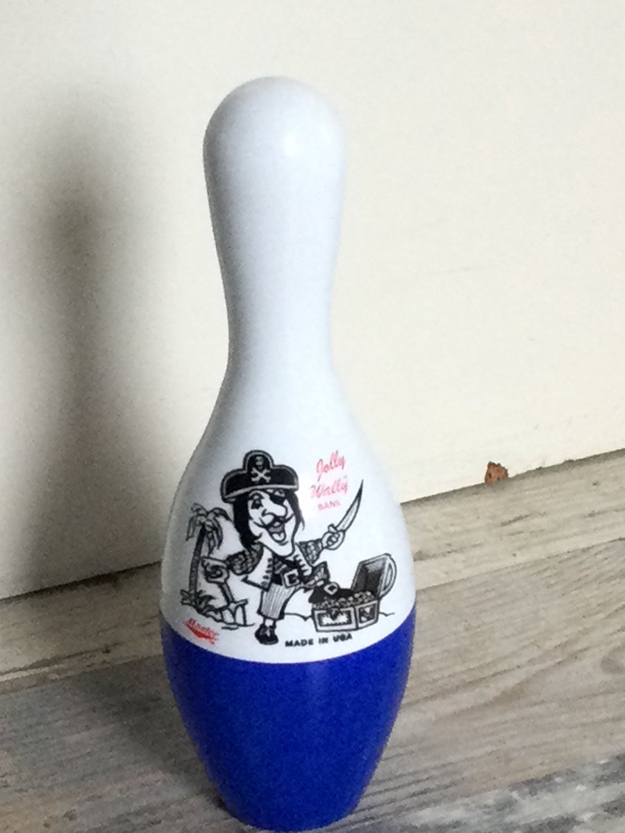 Bowlingpinspaarpot Jolly Wally  blauw