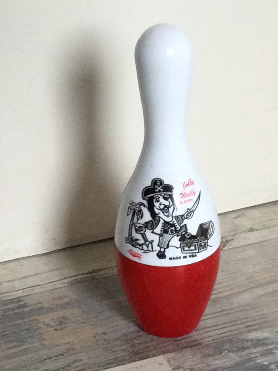 Spaarpot Bowling pin Jolly Wally rood