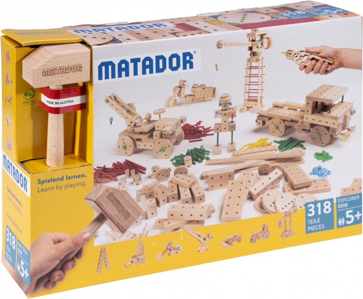 Matador Explorer 5+ 318-delig Klassik2 Houten bouwset