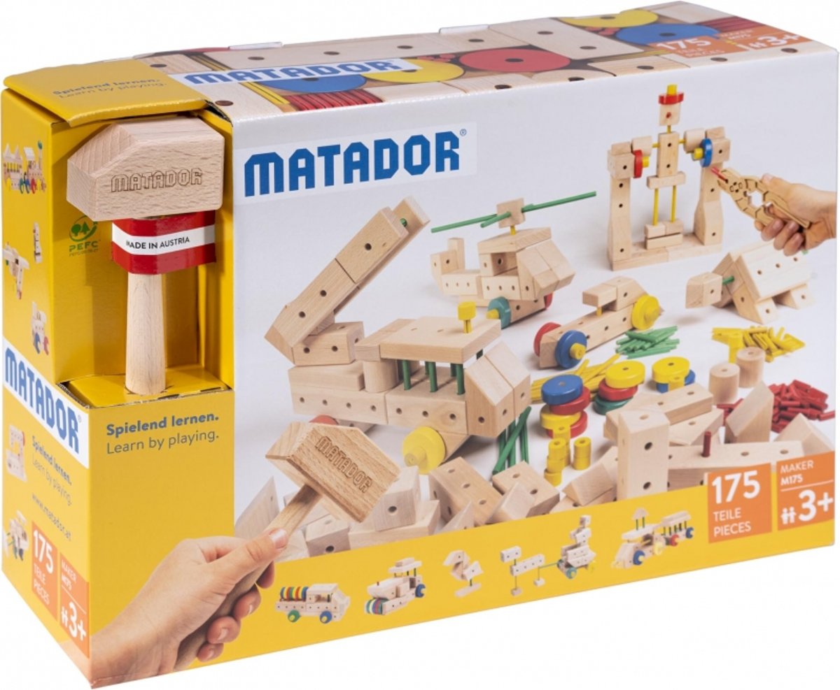 Matador Maker 3+ 175-delig Ki3 Houten bouwset