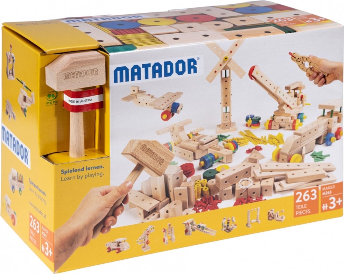 Matador Maker 3+ 263-delig Ki4 Houten bouwset