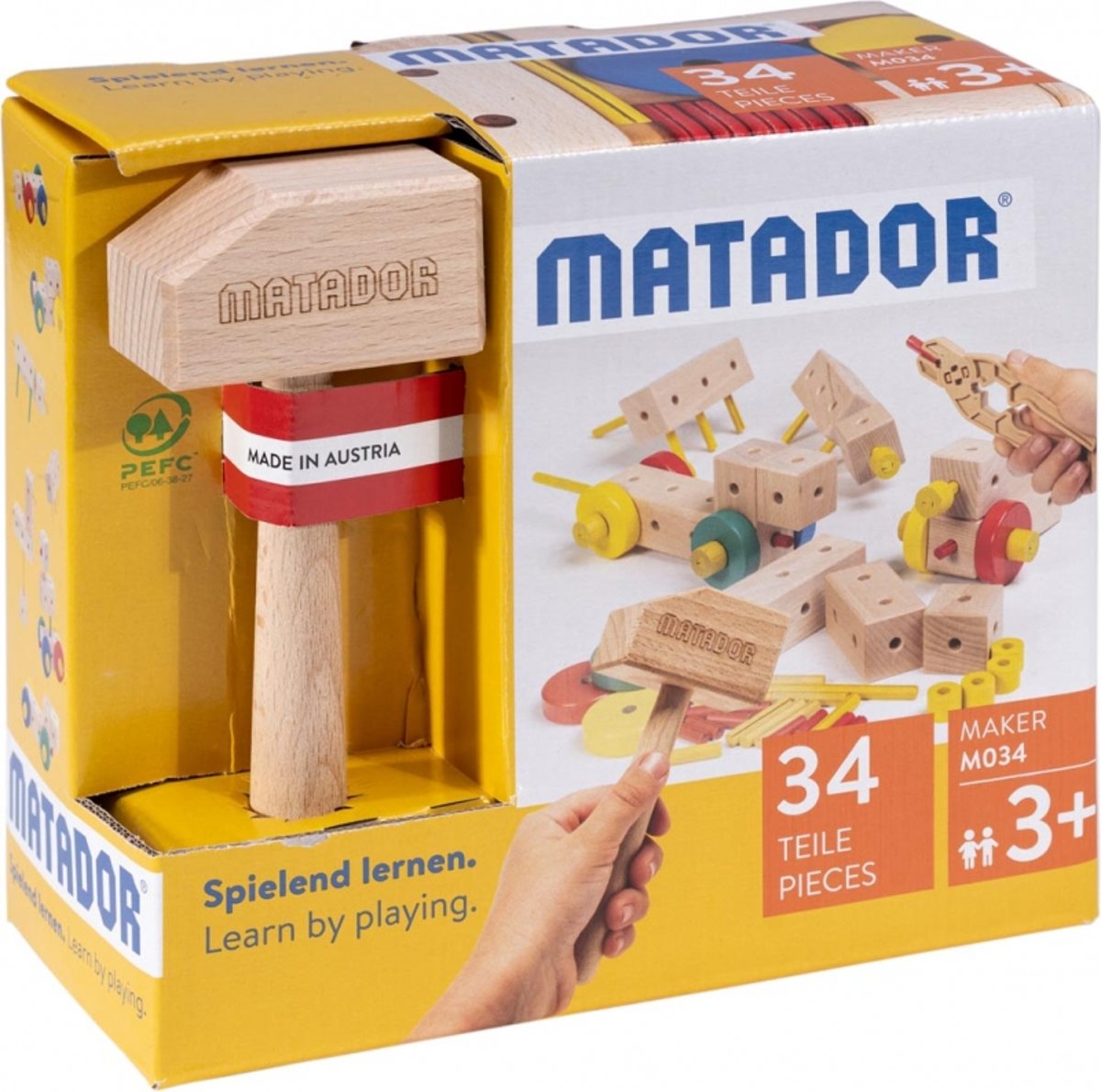 Matador Maker 3+ 34-delig Ki0 Houten bouwset