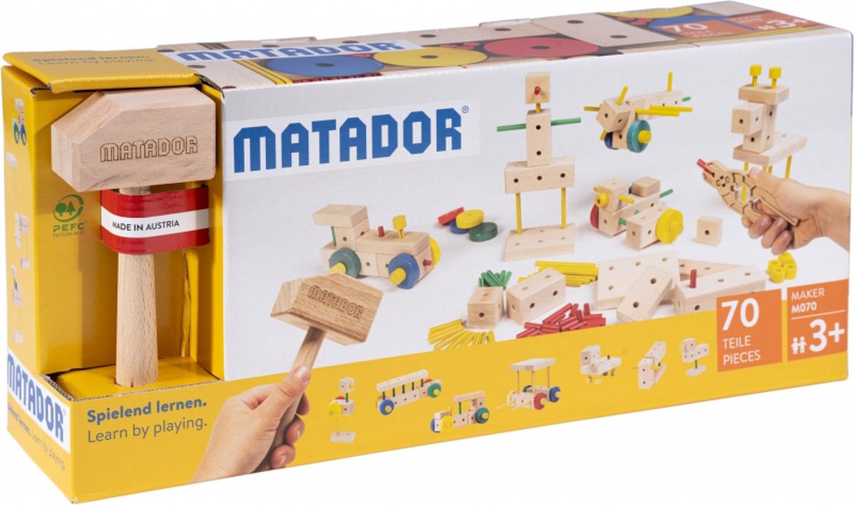 Matador Maker 3+ 70-delig Ki1 Houten bouwset