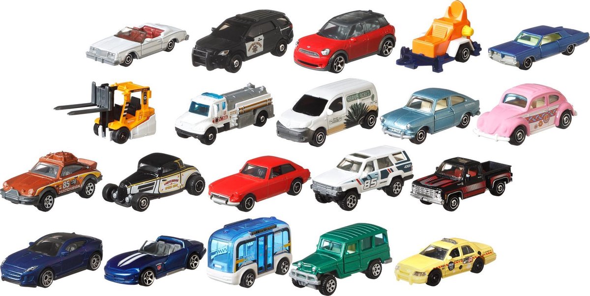 Matchbox Set met 20 autos Diecast - Speelgoedvoertuigen