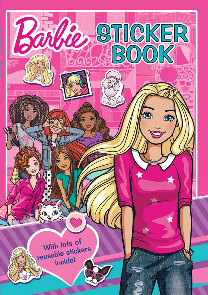 Barbie stickerboek - met herbruikbare stickers