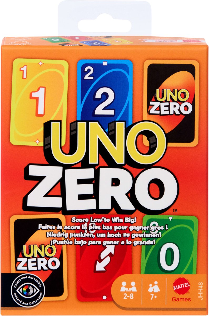   UNO Zero - Kaartspel voor kinderen, volwassenen en spelletjesavonden