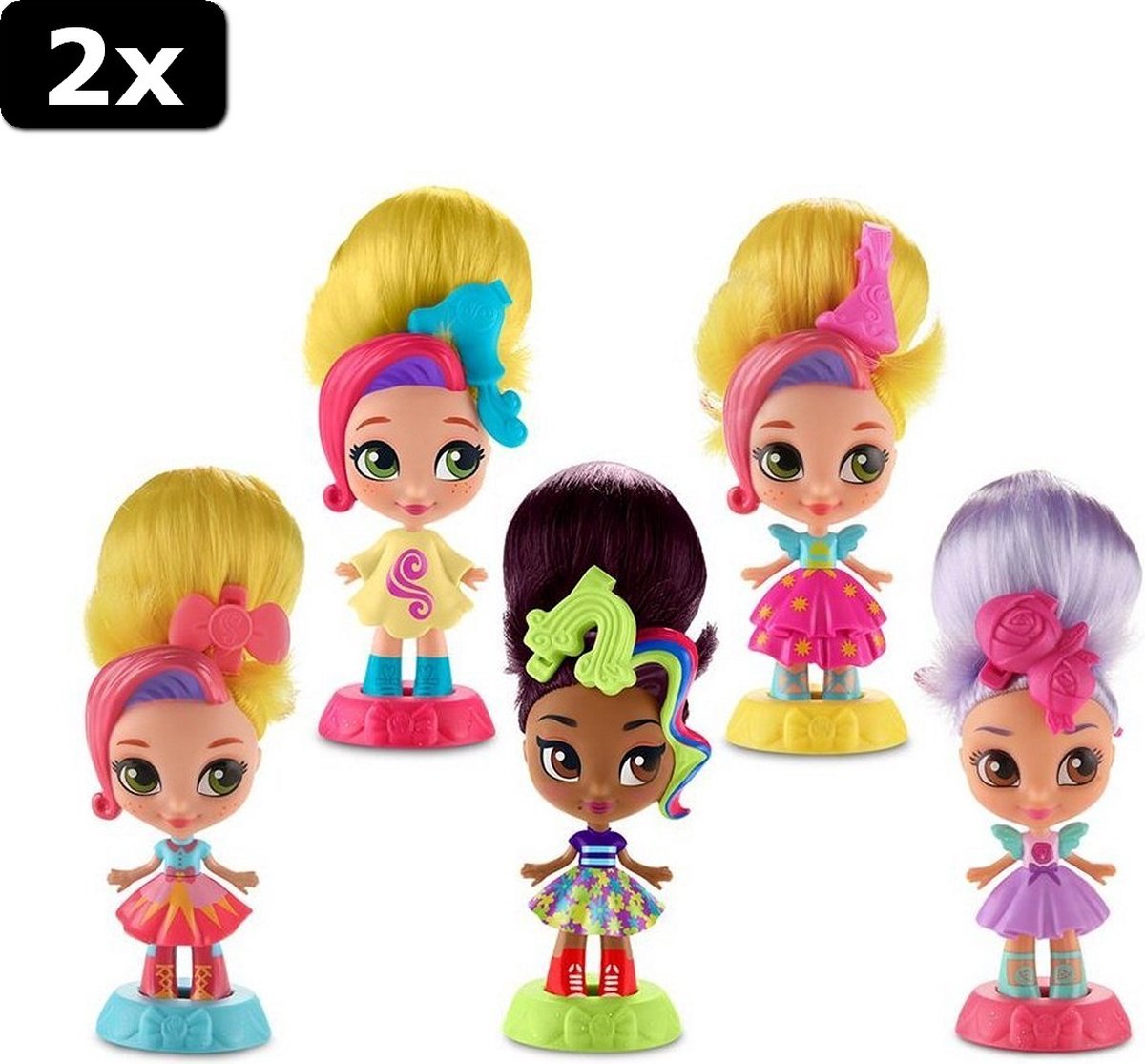 2x Mattel Sunny Days Haar-Verrassing Pop Assorti