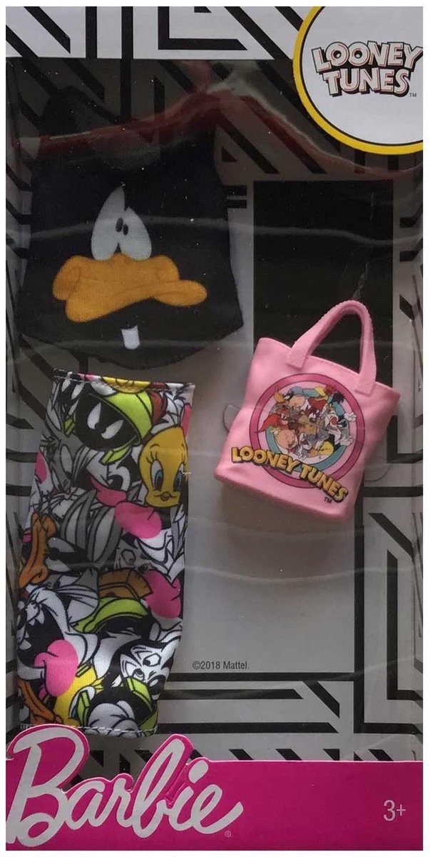 Barbie Kleding Outfit Looney Tunes Rok + Top + Handtas