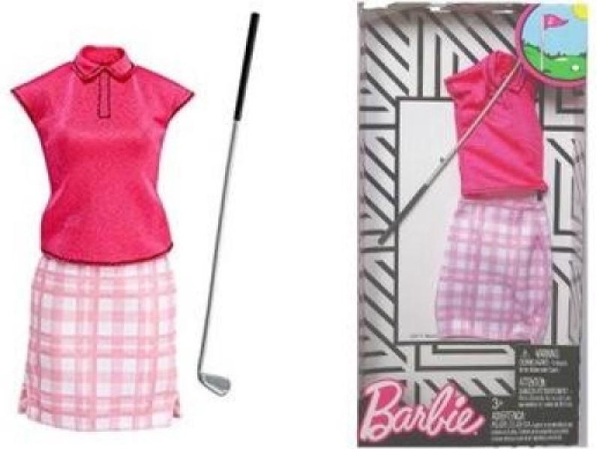 Barbie Outfit Golf - roze incl. golfclub