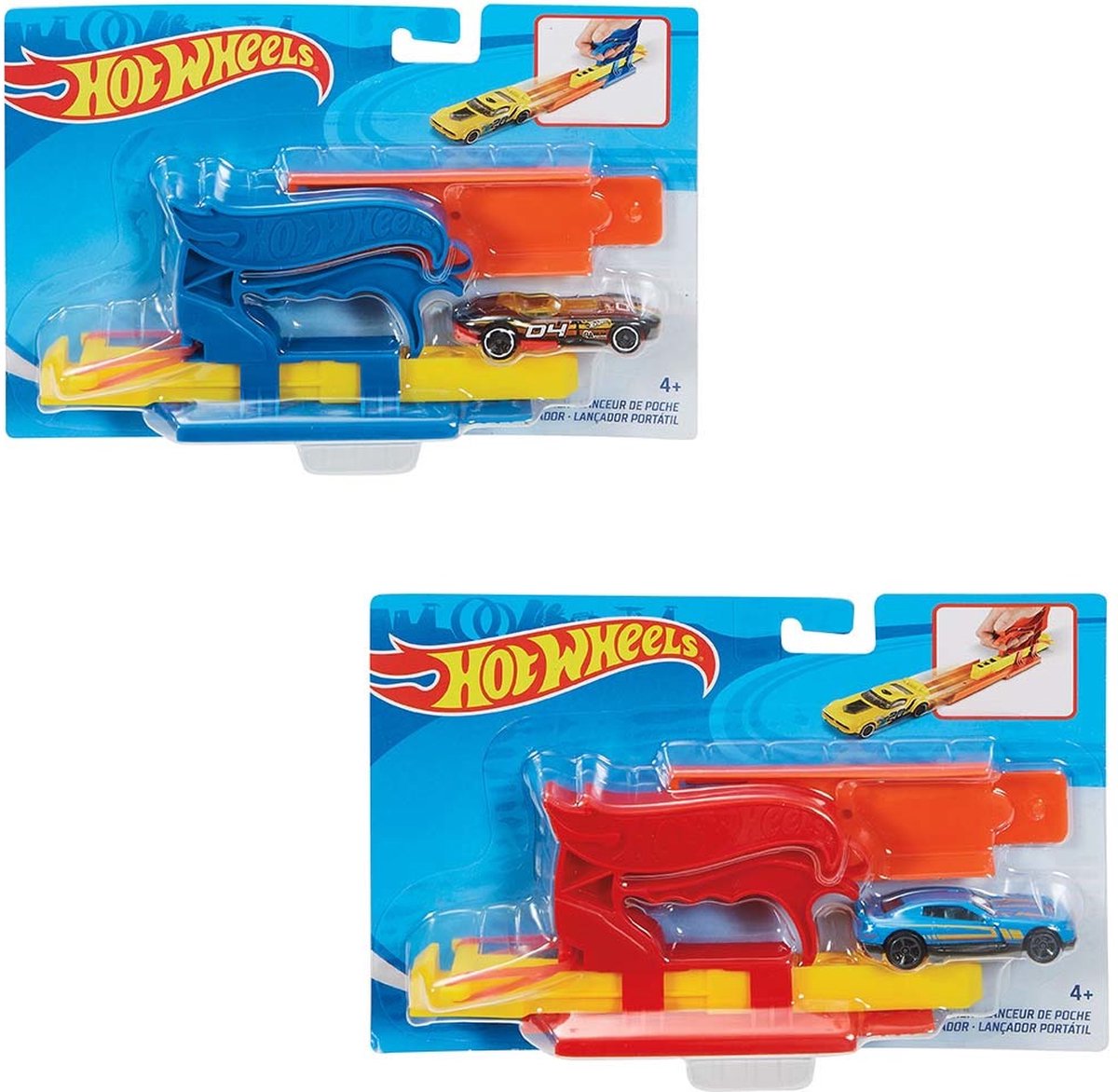 Hot Wheels Pocket Launcher met Auto