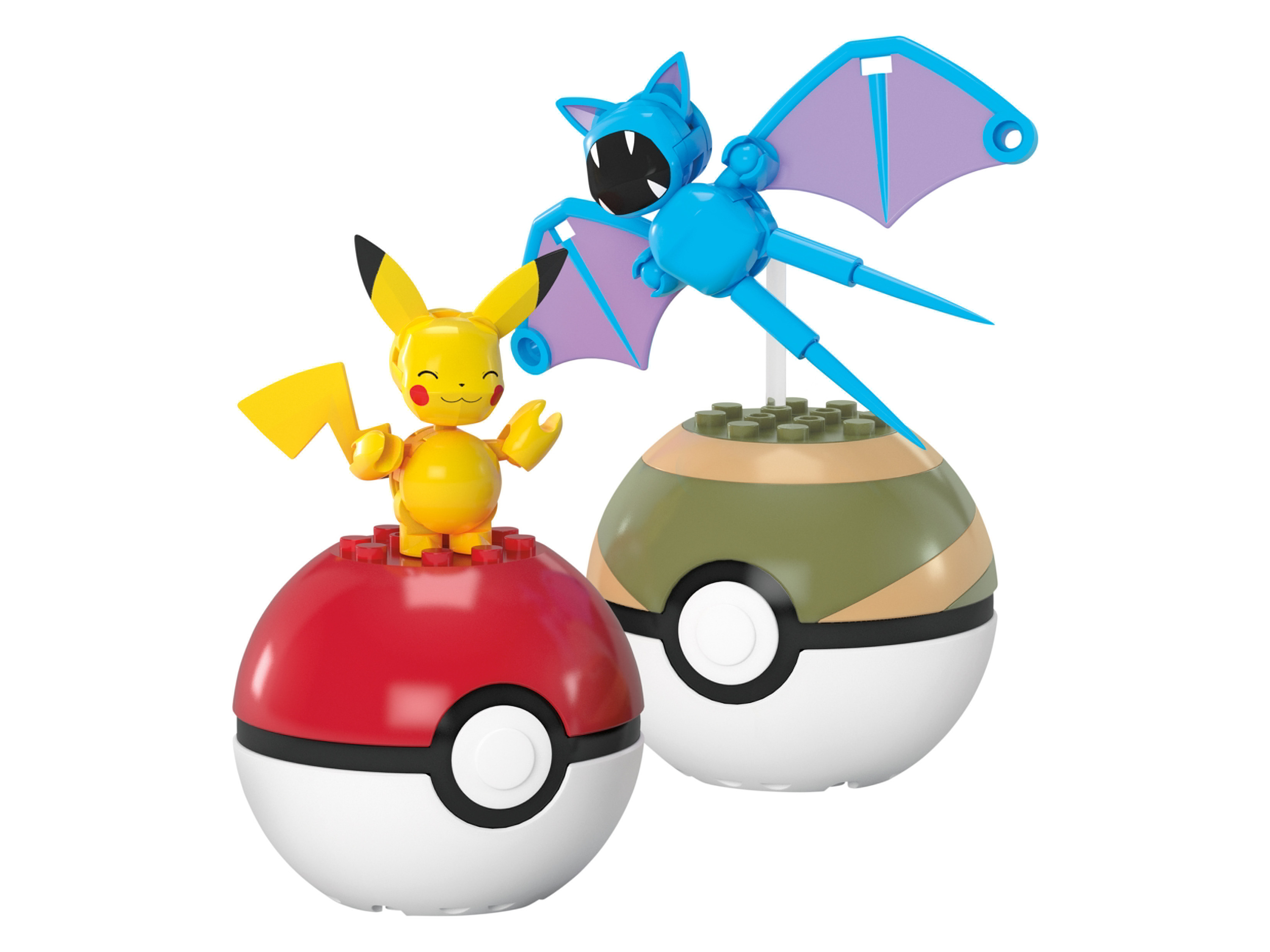 MATTEL Pokémon speelfiguren (2 Pokéball Pikachu/Zubat)