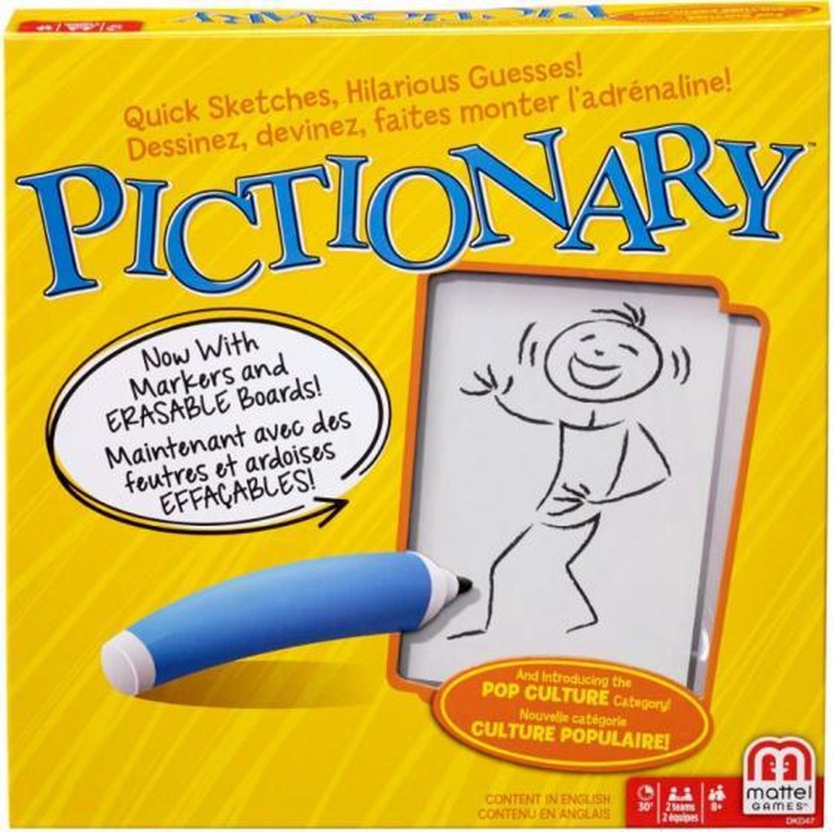 bordspel Pictionary karton geel (FR)