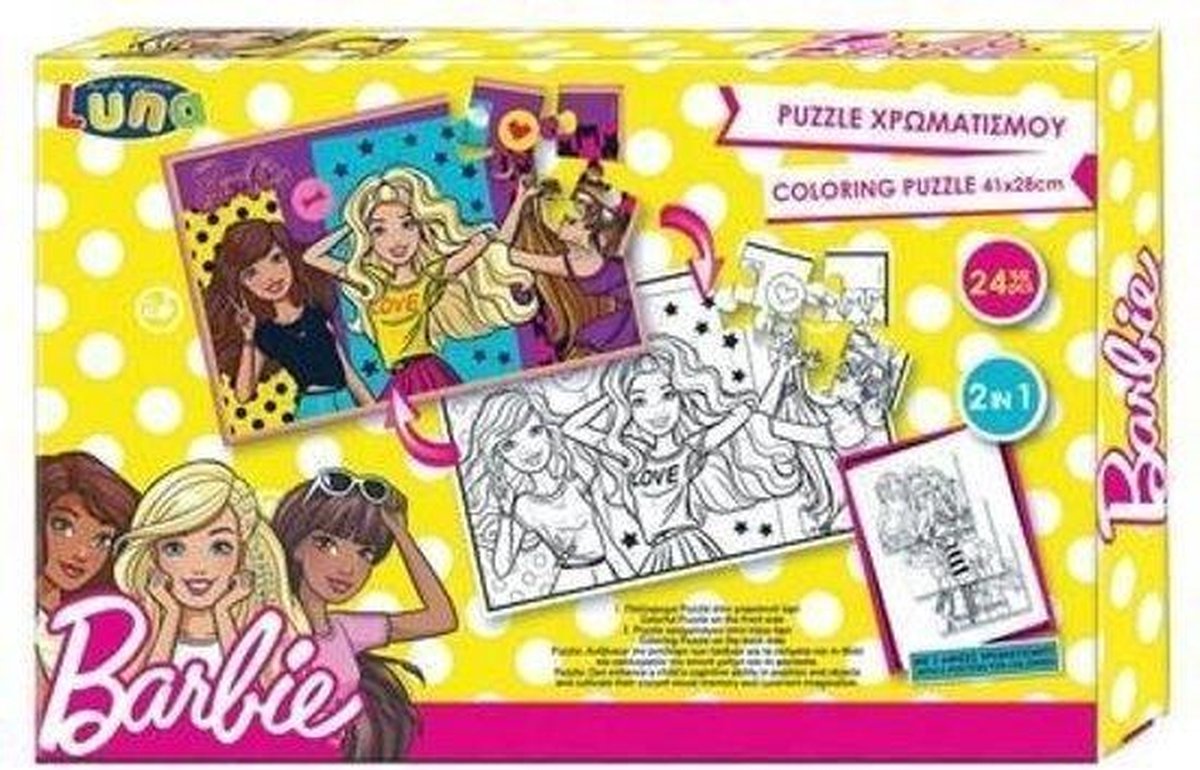 legpuzzel Barbie meisjes karton 24 stukjes