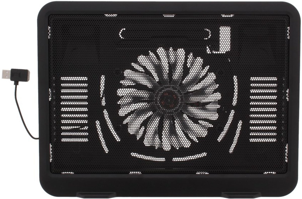 Laptop koeler - Laptop cooler - Laptopkoeler 15 inch - Met USB aansluiting & LED verlichting