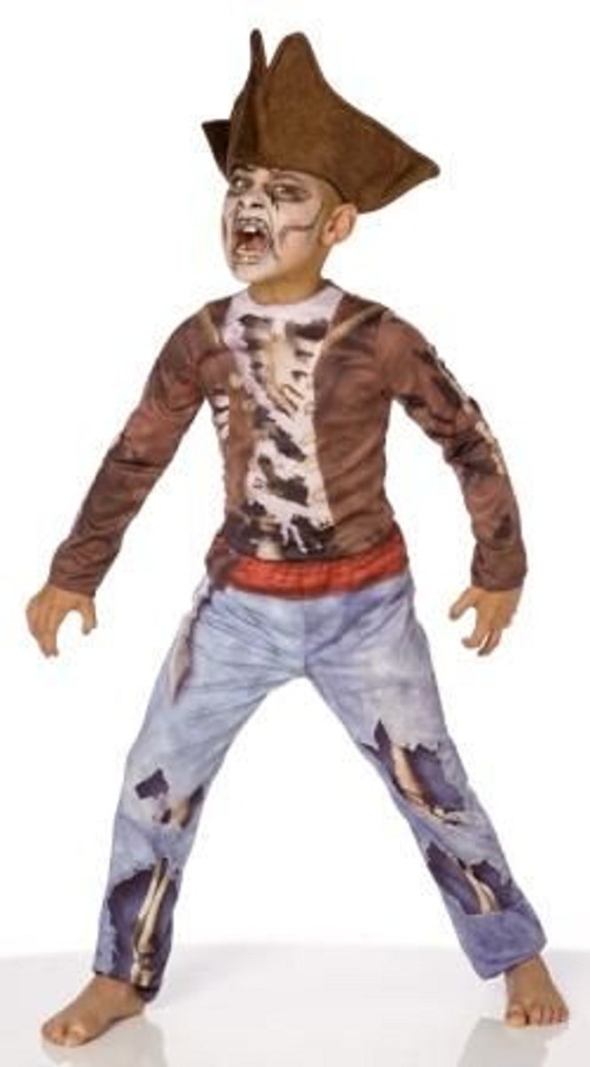 Piraat Mummie - Carnaval Kleding 3D Costume - Maat 146 (Voor 10 tot 12 jaar oud)