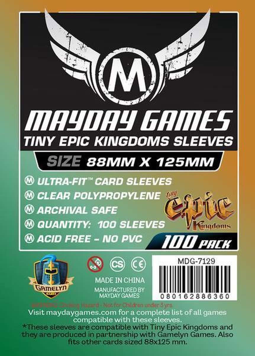   Card Game Sleeves 88mm x 125mm 100ct