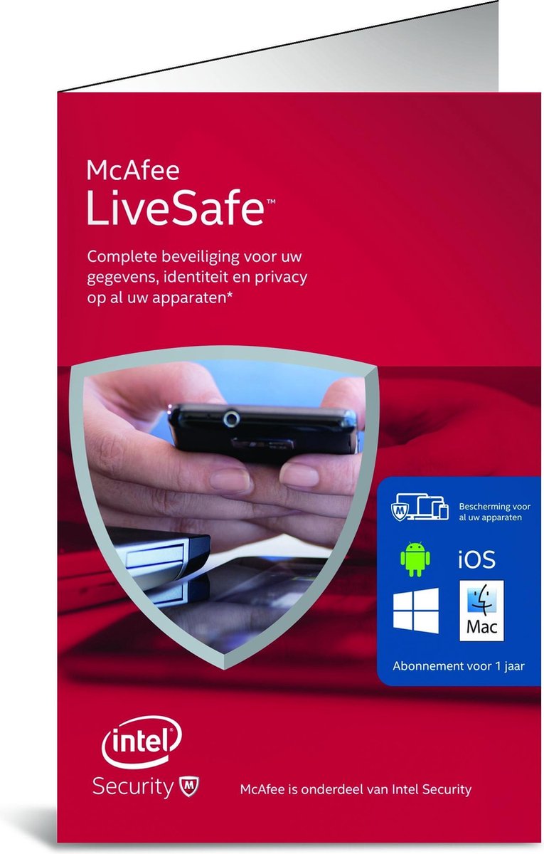 McAfee LiveSafe 2016 - Nederlands /Â  Onbeperkt aantal Apparaten / 1 Jaar