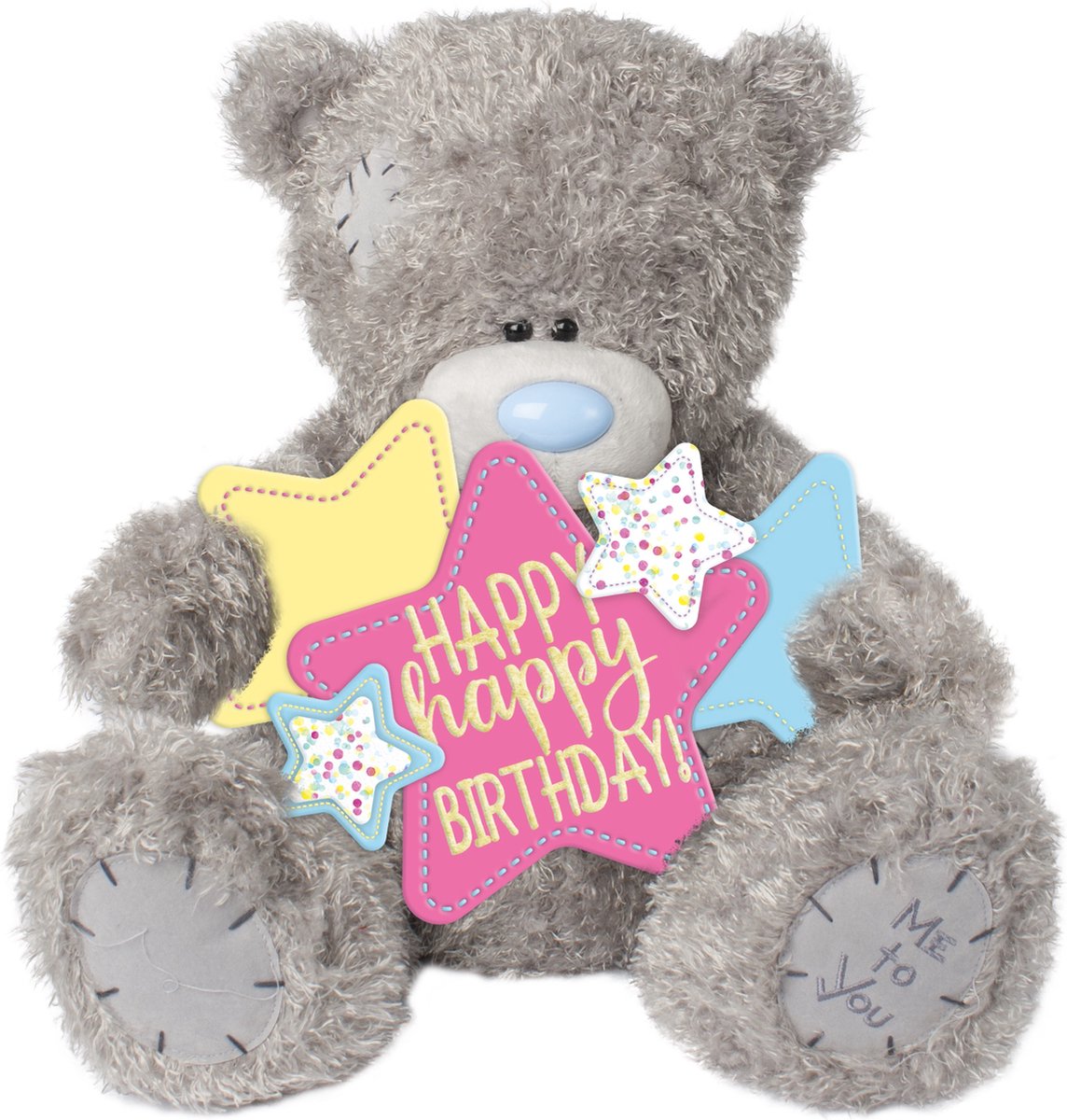 Me to You Knuffel Beer Happy Birthday Stars XL20 41 cm