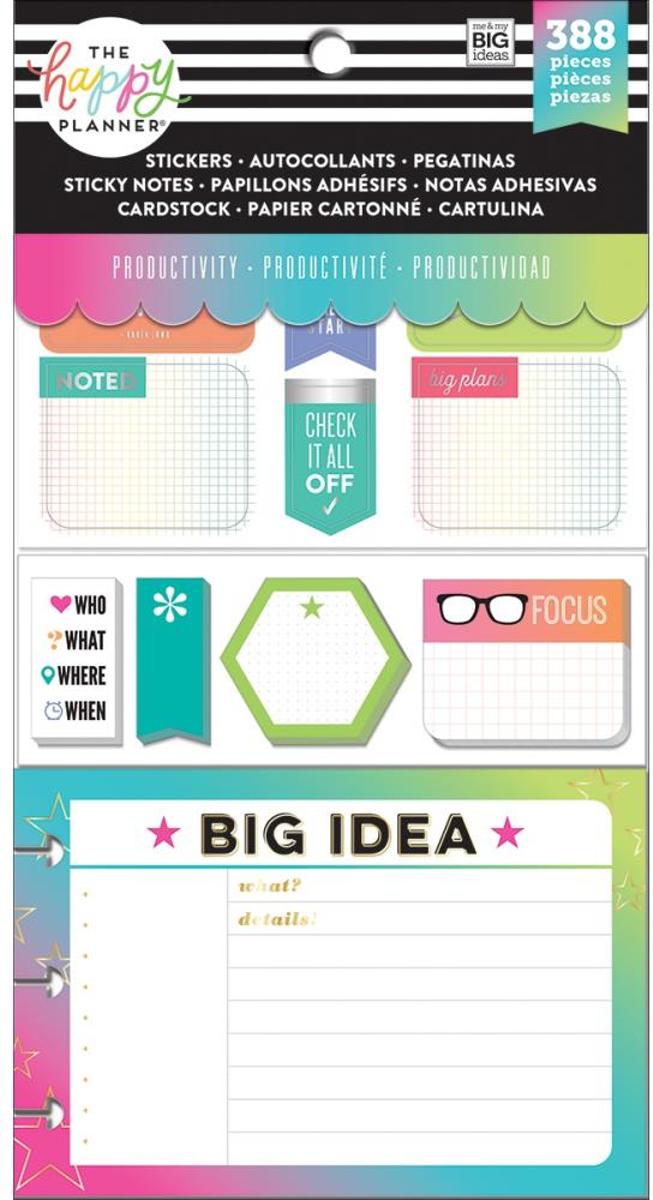 Me and My Big Ideas - Happy Planner Note Cards/Sticky Note Multi Pack - Productivity - 388Pieces