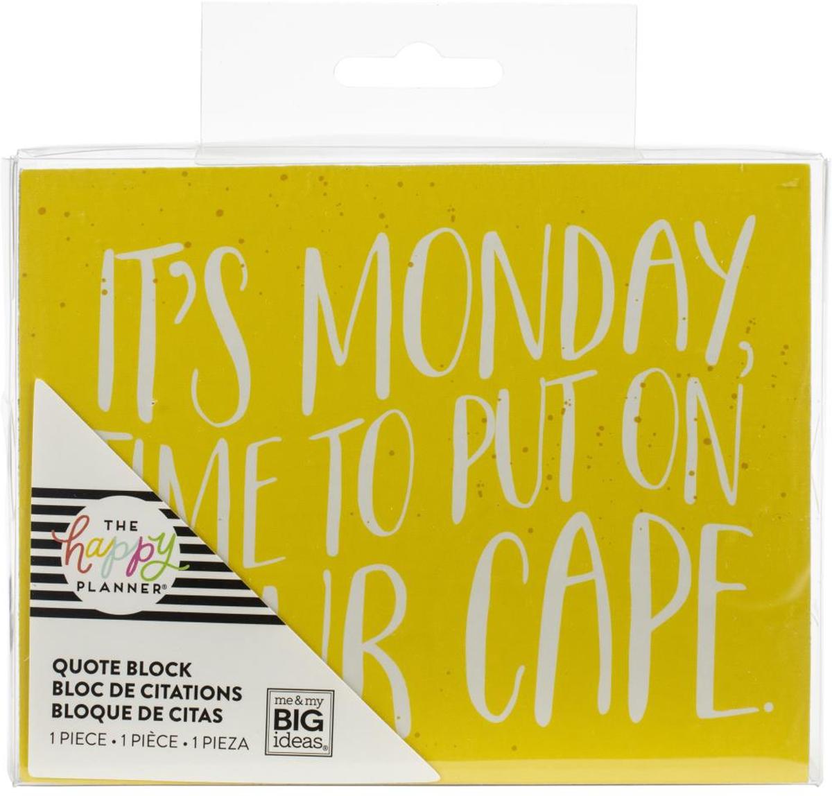 Me and My Big Ideas - Happy Planner Quote Block - Put On Your Cape