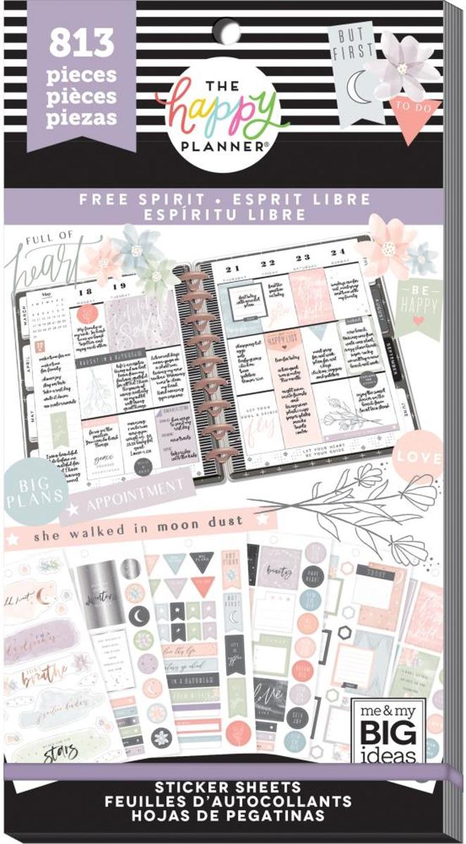 Me and My Big Ideas - Happy Planner Sticker Value Pack - Free Spirit - 813Pieces