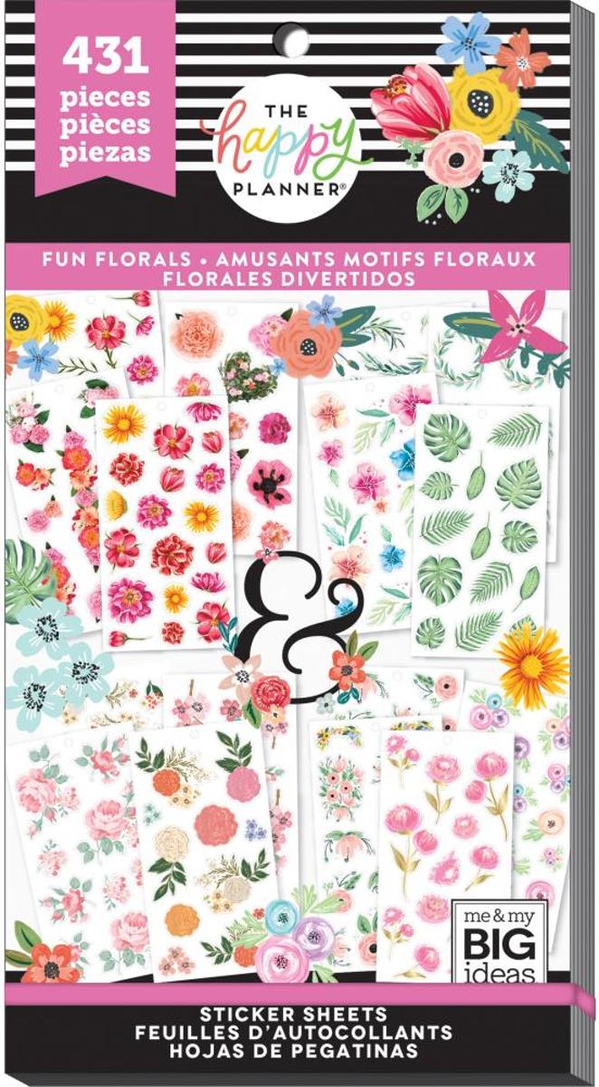 Me and My Big Ideas - Happy Planner Sticker Value Pack - Fun Florals - 431Pieces