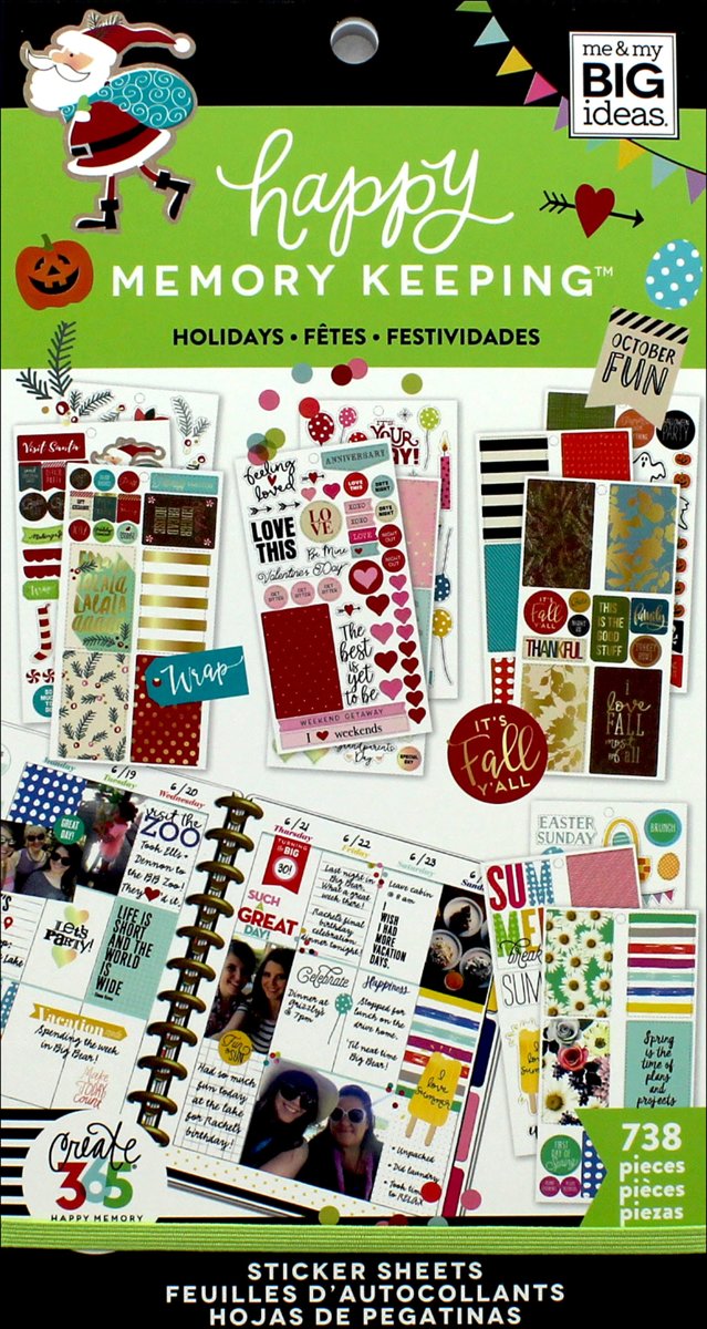 Me and My Big Ideas -  Happy Planner Sticker Value Pack - Holidays - 738Pieces