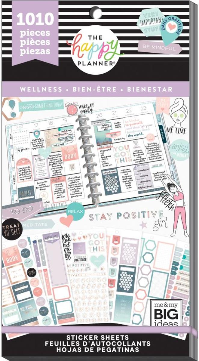 Me and My Big Ideas - Happy Planner Sticker Value pack - Wellness -1010Pieces