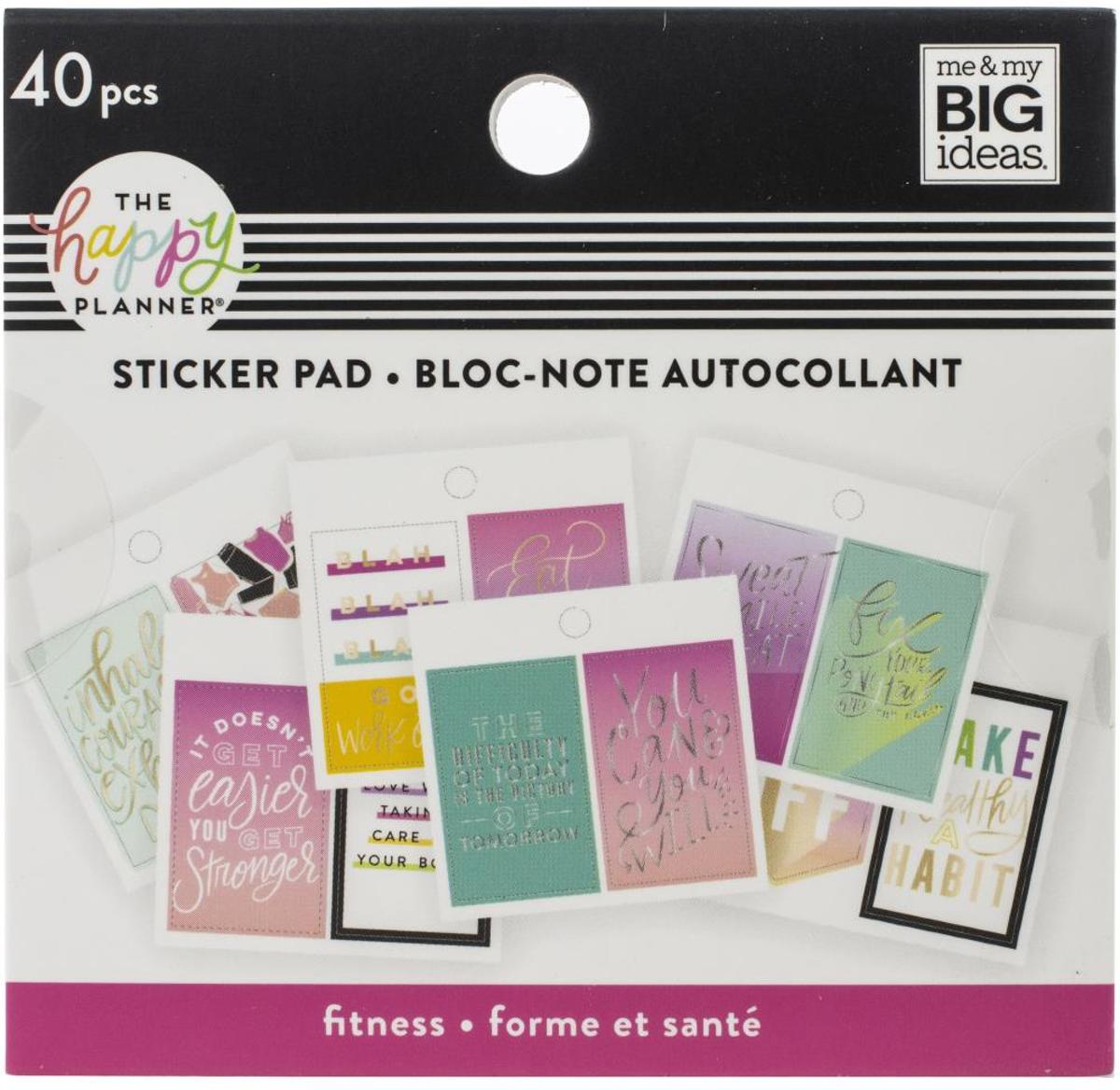 Me and My Big Ideas - Happy Planner Tiny Stickerpad - Fitness - 40stuks