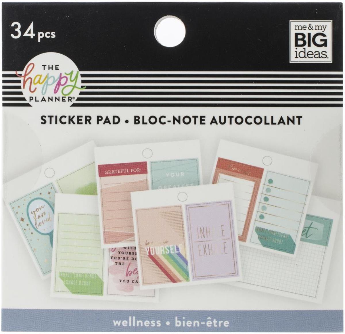 Me and My Big Ideas - Happy Planner Tiny Stickerpad - Wellness - 34stuks