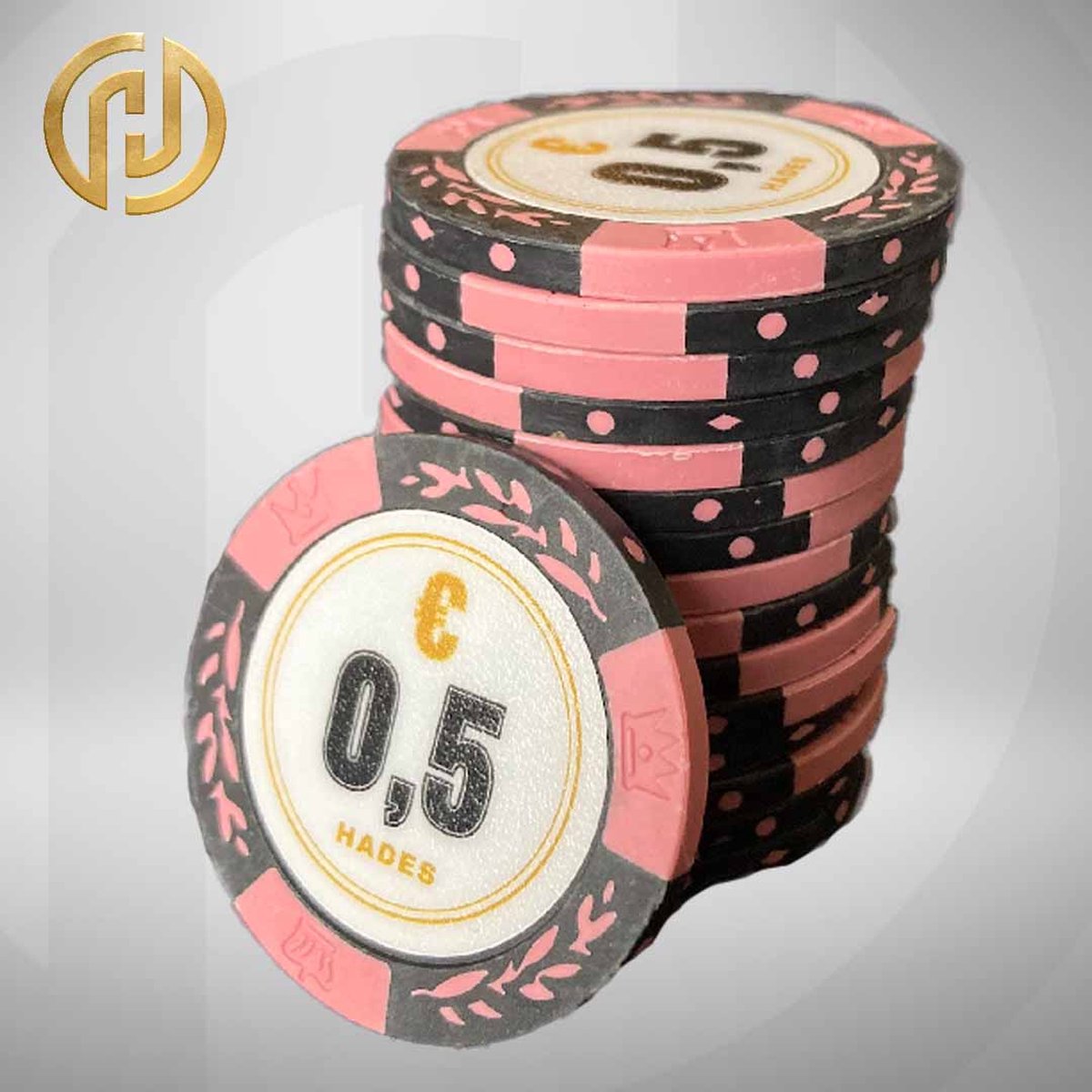 Hades Cashgame Classic Poker Chips €0,50 (25 stuks)