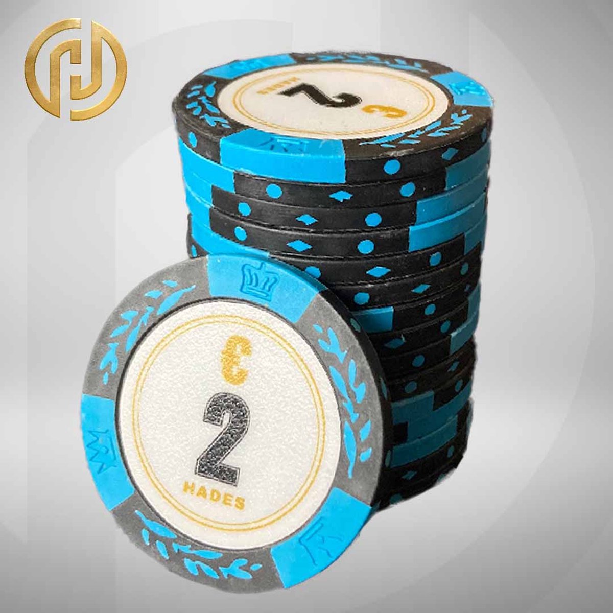 Hades Cashgame Classic Poker Chips €2,- (25 stuks)