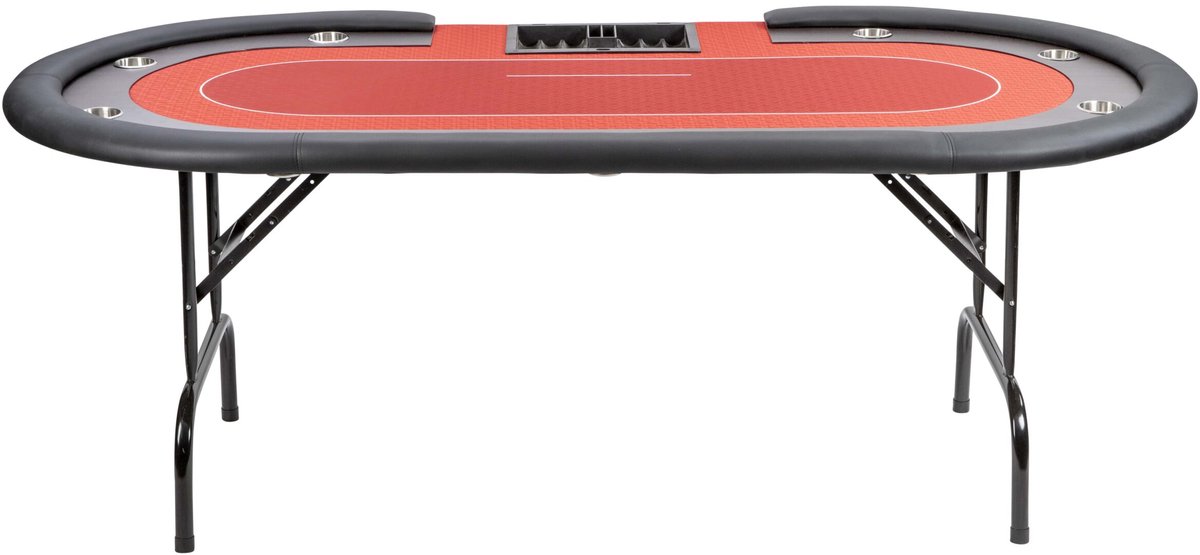 MEC   Cashgame L rood - 213 cm x 105 cm x 76 cm -2 tot 8 spelers