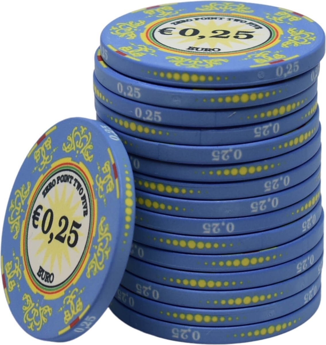 Macau deluxe keramische chips €0,25 (25 stuks)