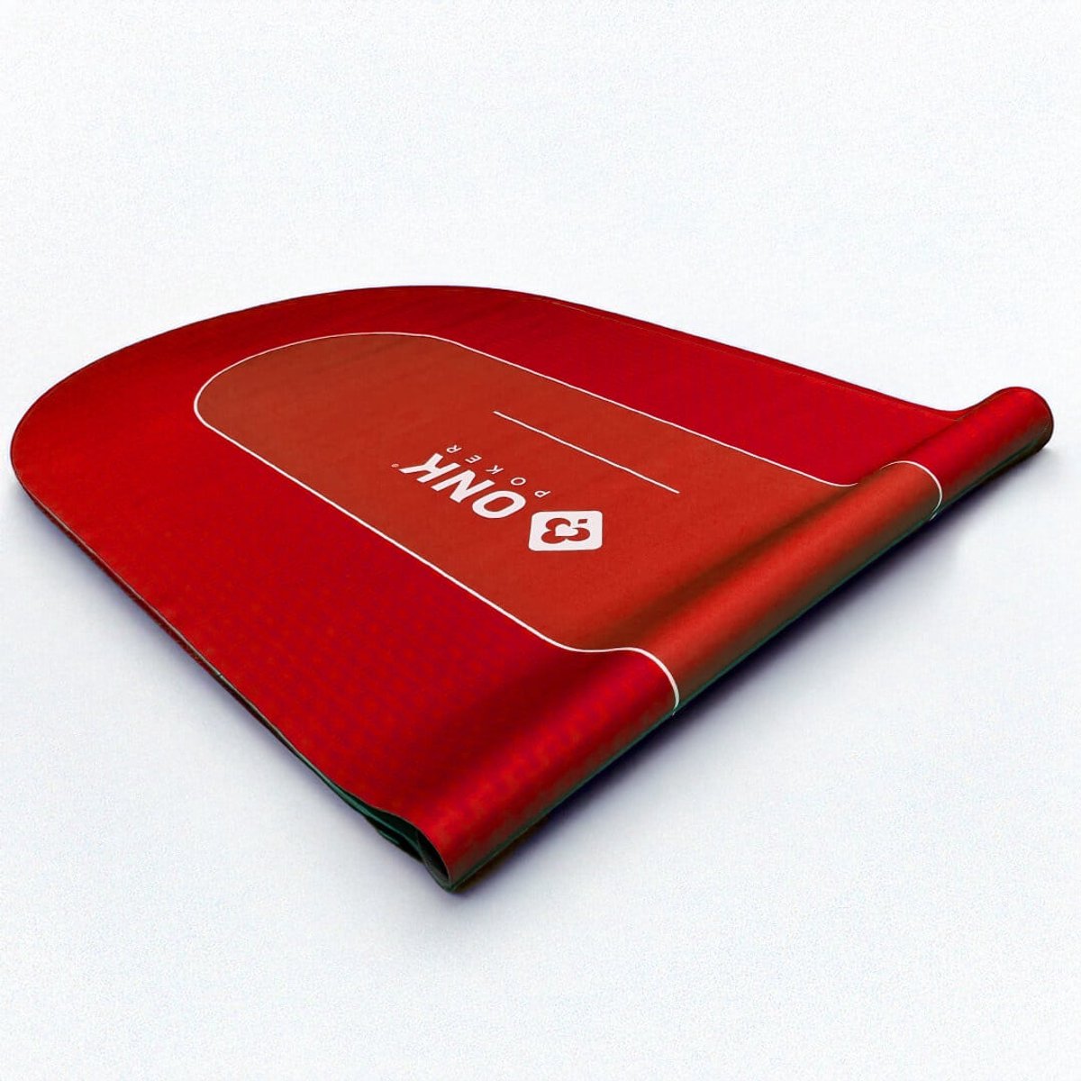 rubber pokermat rood - pokerkleed - poker mat - 2 tot 10 spelers - 180 cm x 90 cm - antislip - poker - met hoes