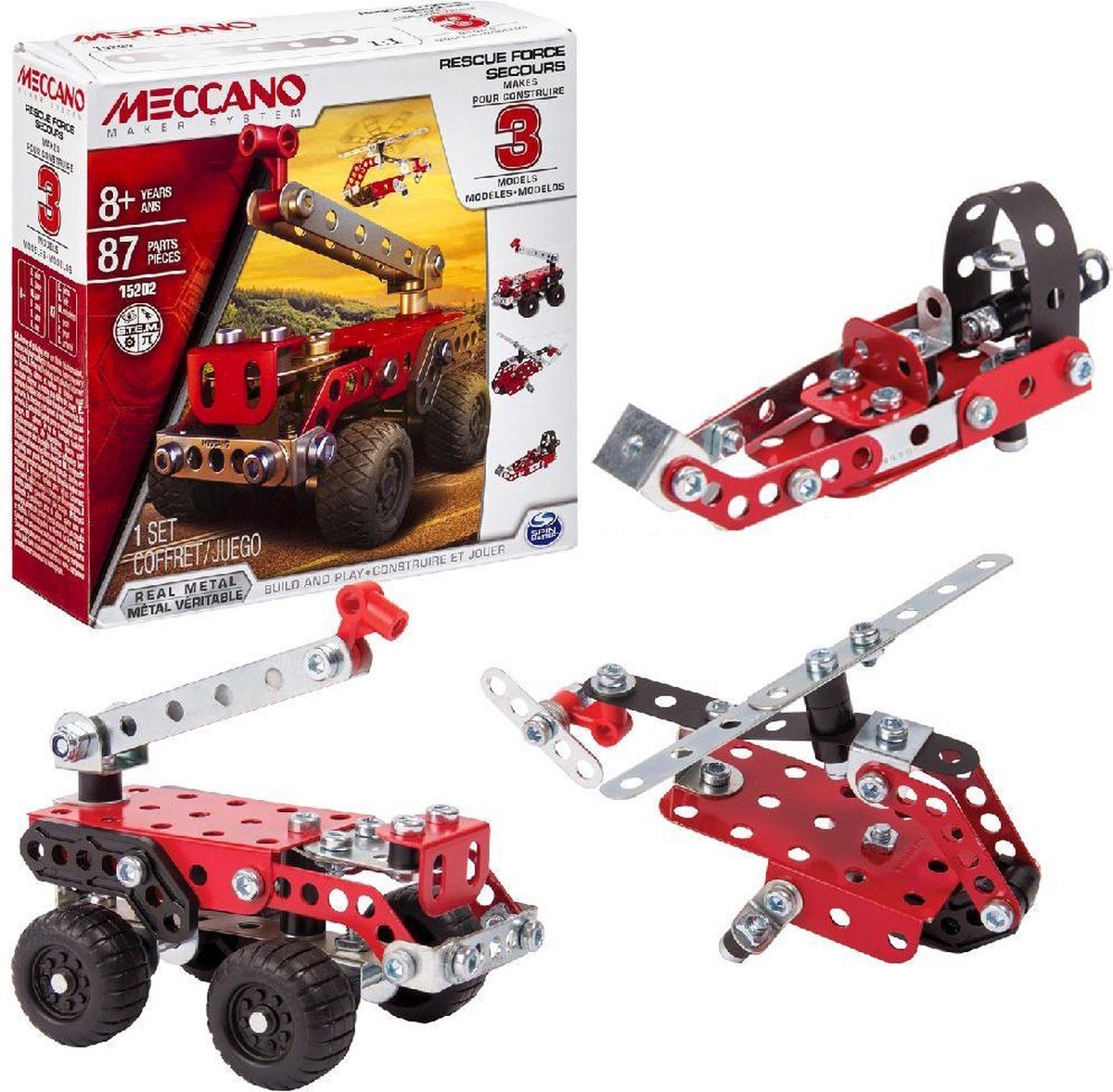 Meccano 3 Model set Fire truck