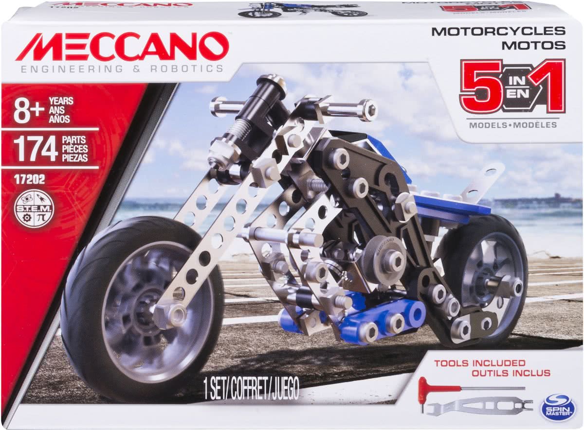 Meccano Motorfiets - 5 Modellen