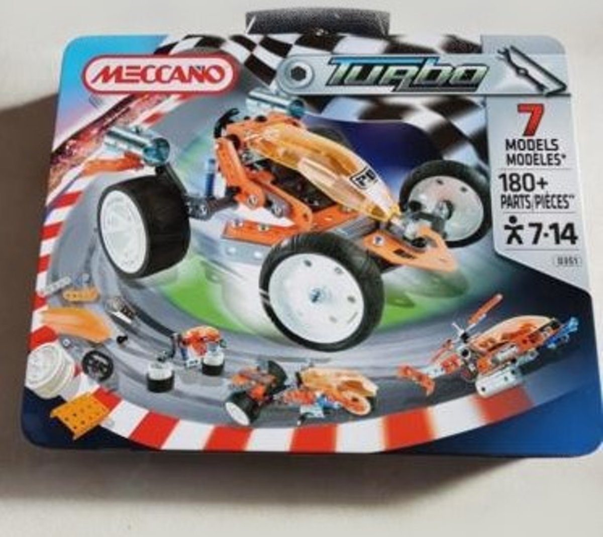 Meccano Turbo 7 Models in 1 (0351) in luxe metalen koffer