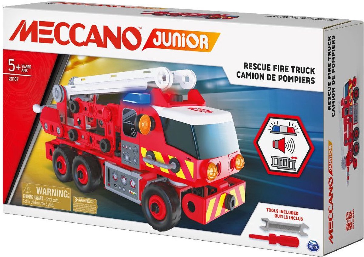 Meccano bouwpakket Fire Truck 8 x 35 x 20 cm rood 154-delig