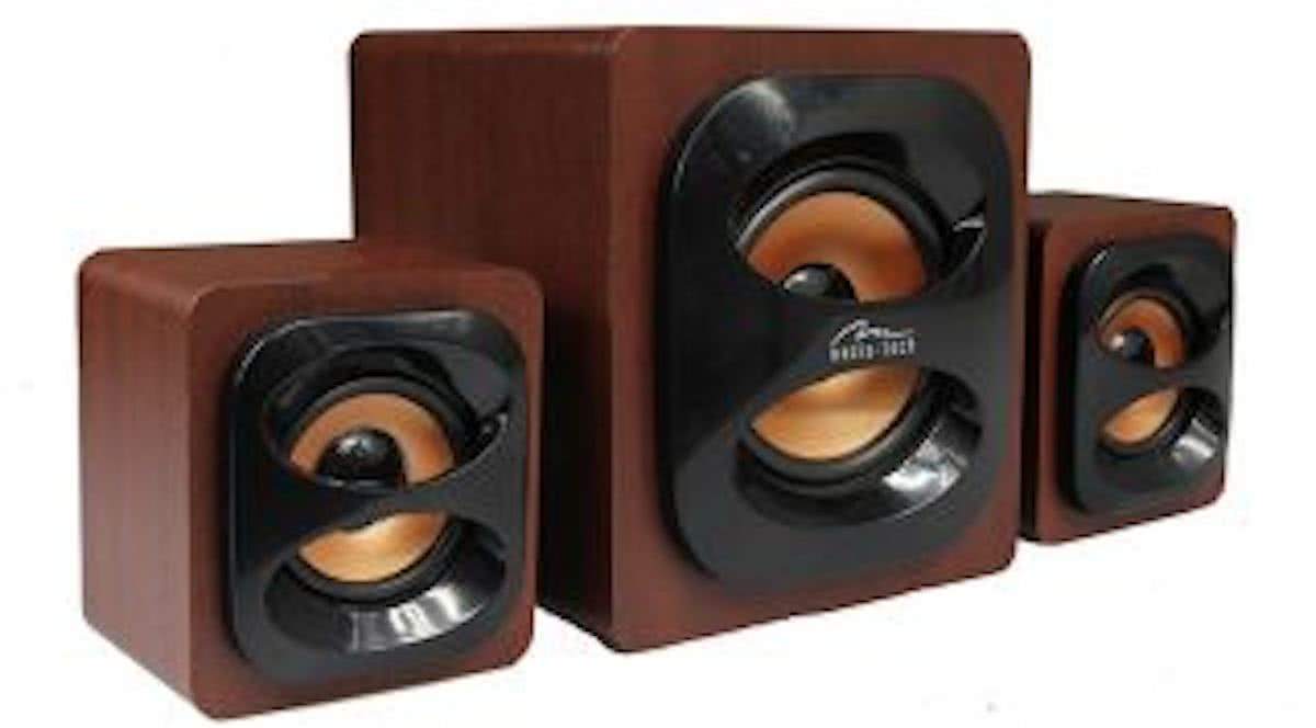 Media-Tech Corridos 2.1 Speaker Brown Wooden