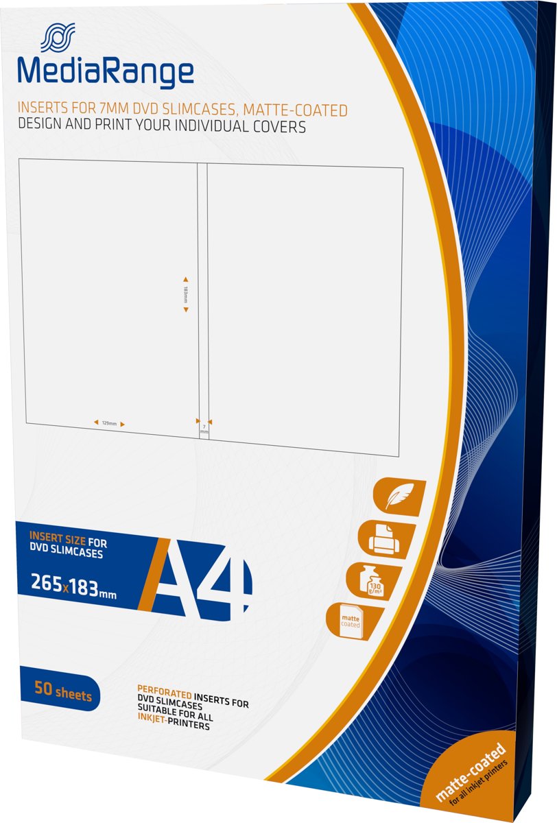 MediaRange MRINK122 A4 (210×297 mm) Mat Wit papier voor inkjetprinter