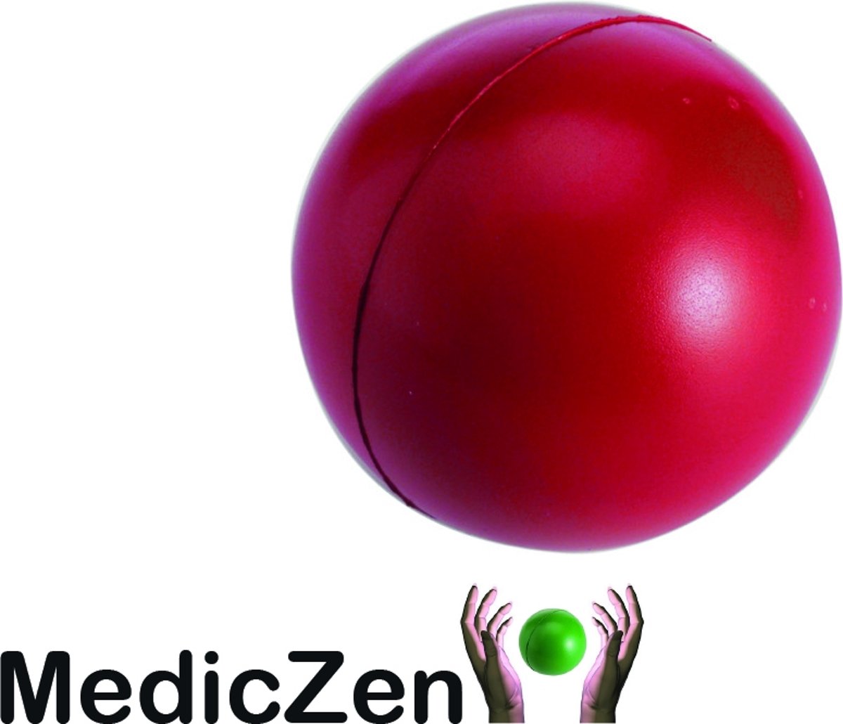 Stressbal Anti stress. Fysio. 6 cm Rood. Laat je frustratie los met de stressbal van MedicZen.