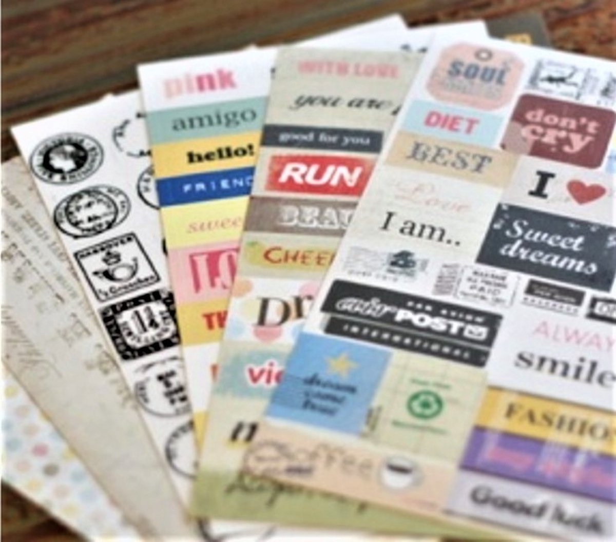 Sticker set Message - 6 vellen - Leuk voor bulletjournal, scrapbooking, agenda en journaling