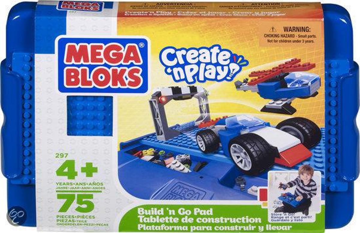 Mega Bloks - Build n Go Pad - Blauw - Constructiespeelgoed